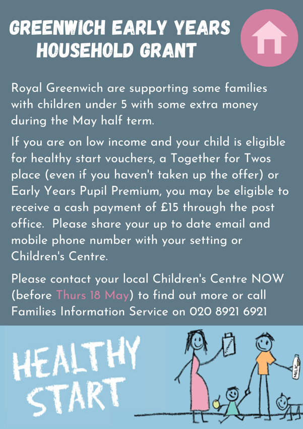 Image of Greenwich Early Years Household Grant