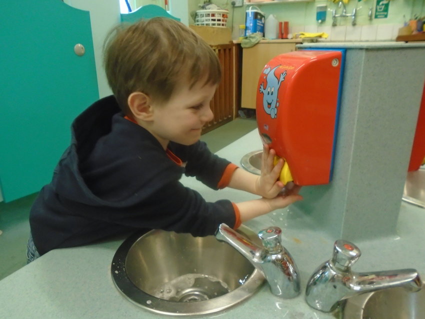 Image of Practising Hand Washing at Nursery